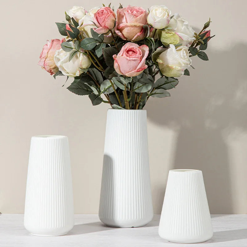Function Nordic Plastic Flower Vase Tabletop Decor