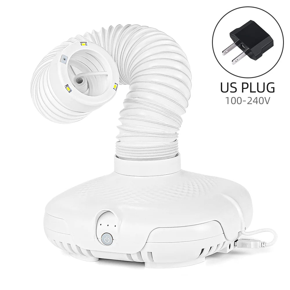 130W Brushless Nail Dust Collector Strong Suction Vacuum Cleaner With Tube Elbow Manicure Fan Nail Art Manicure