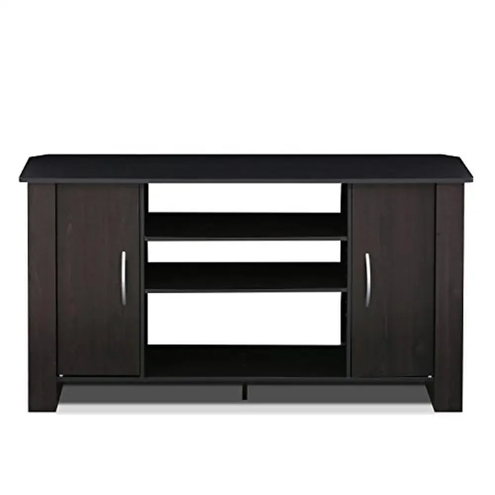 XMSJ Entertainment Center TV Stand With Adjustable Storage Shelves