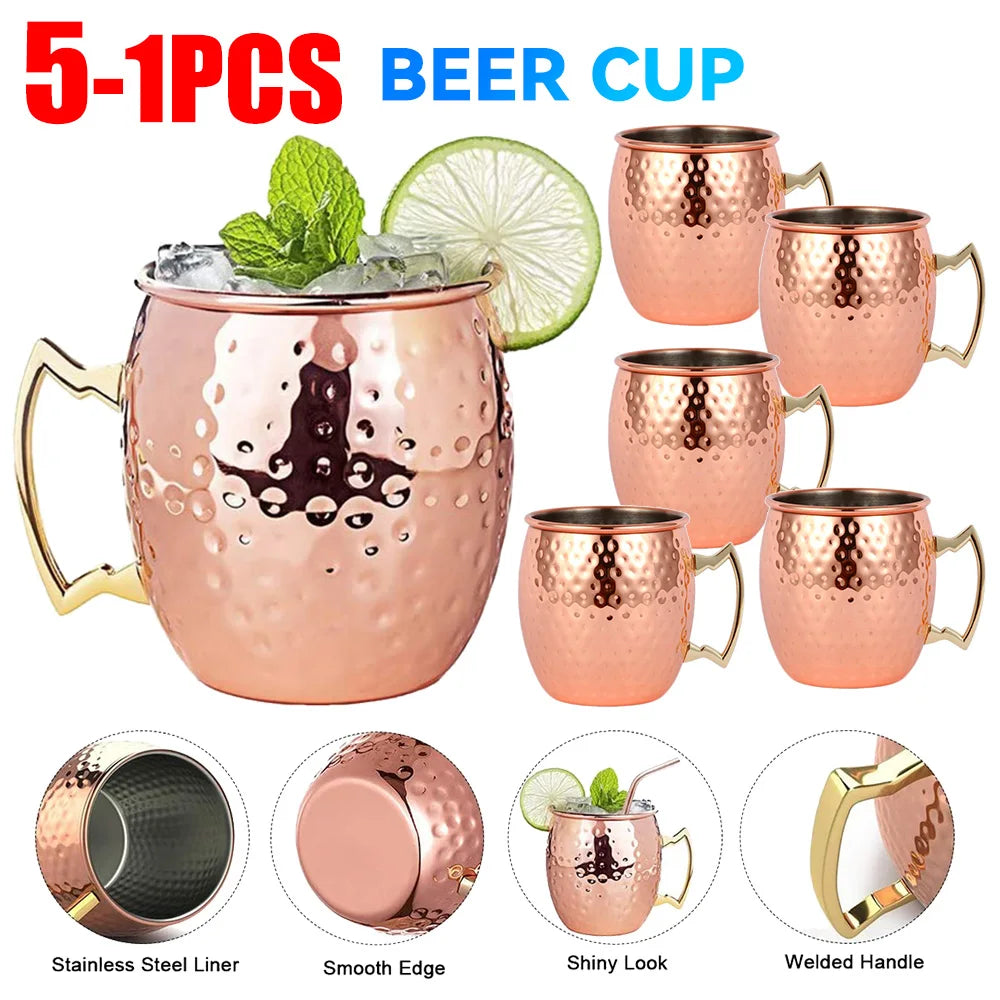 Drinkware Moscow Mule Copper Mug Stainless Steel Goblet