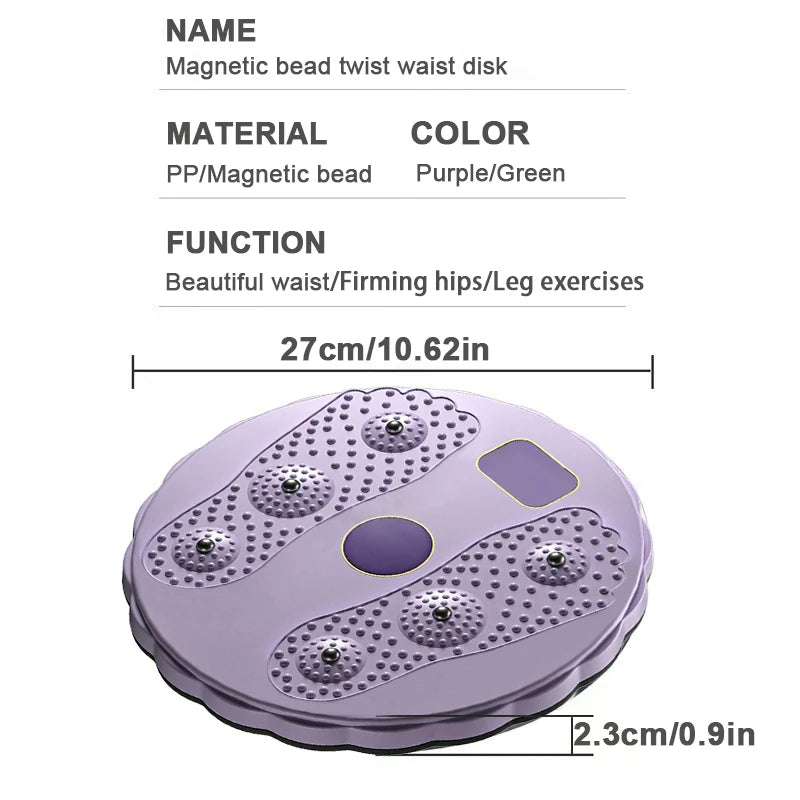 Waist Twisting Disc Balance Board Massage Plate Exercise Wobble Fitness Equipment for Home Body Aerobic Rotating Sports Magnetic