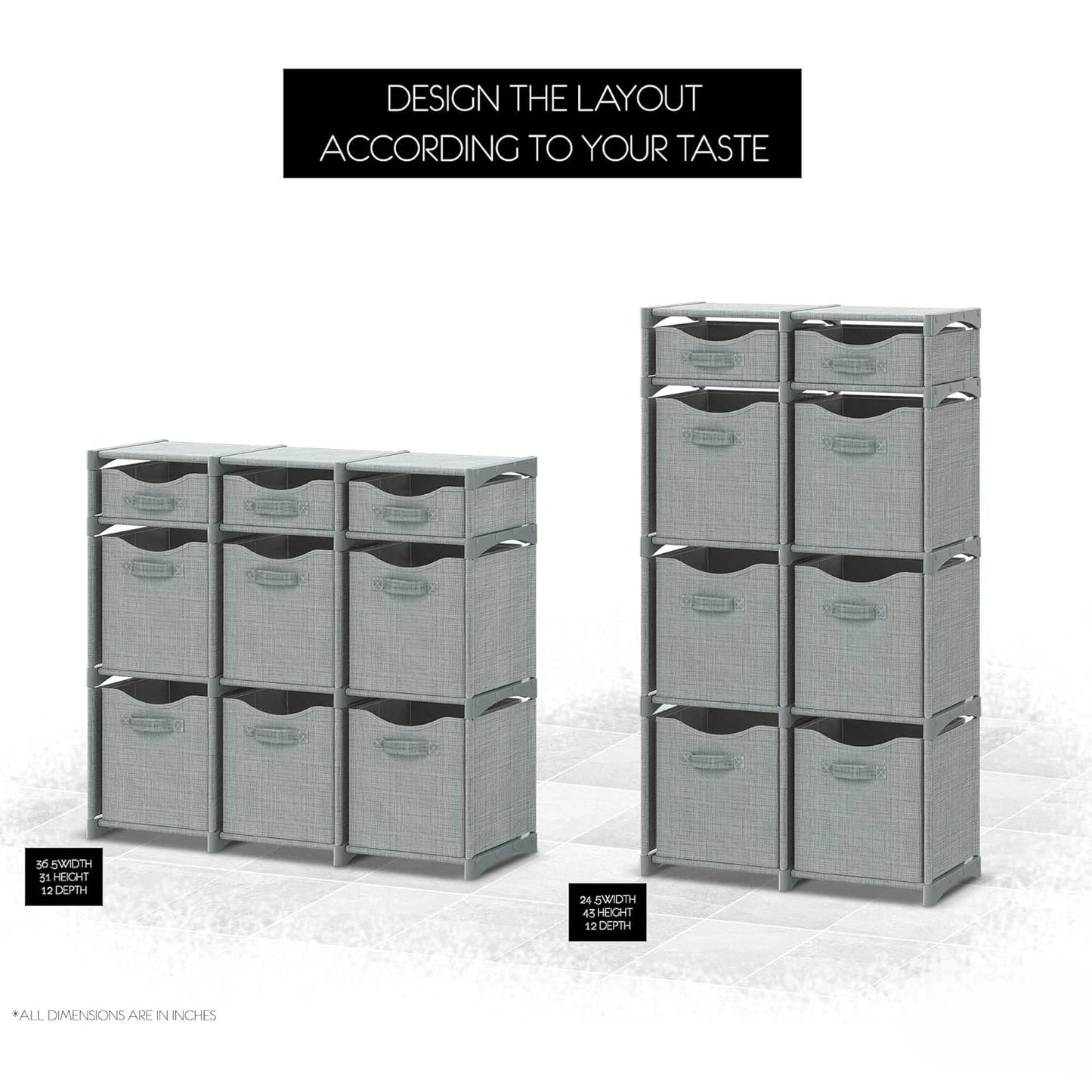 Hign-concerned Cube Closet Organizer With Bins And Drawers