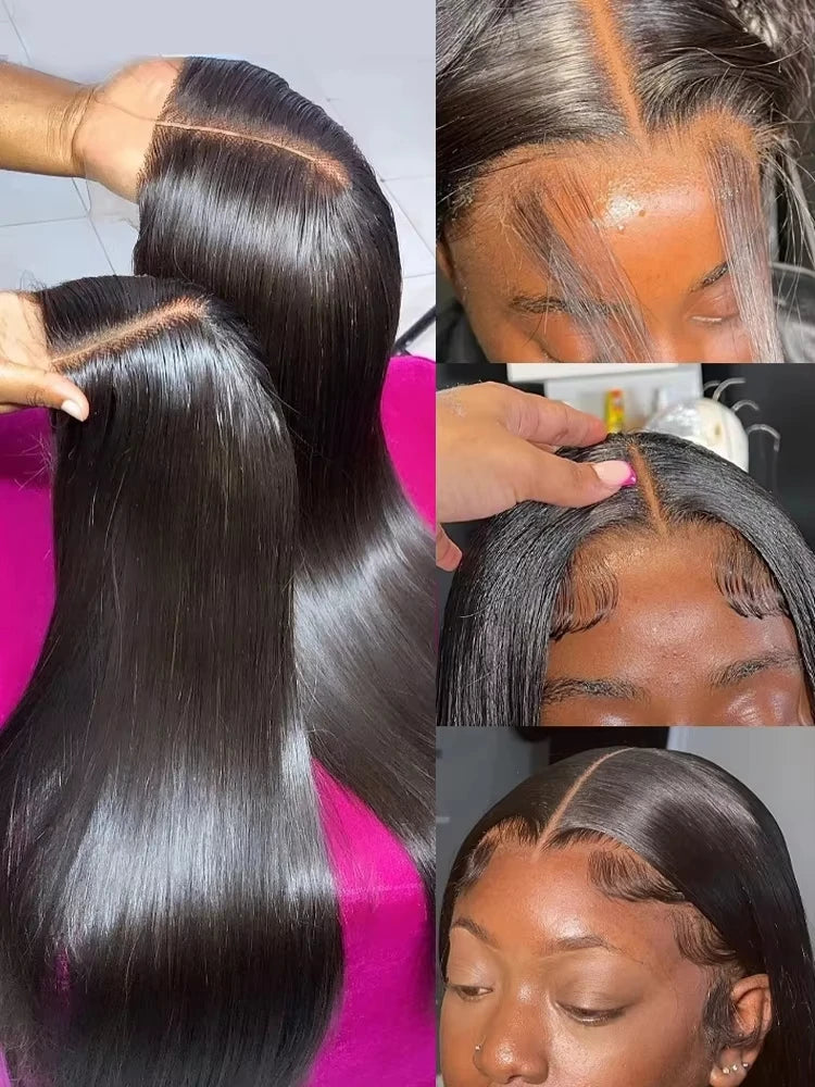 30 36 40 Inch Straight Wigs 5x5 Glueless Wear and Go Human Hair Wig 4x4 Human Hair Wigs Pre -Cut Wig 220 Density for Women