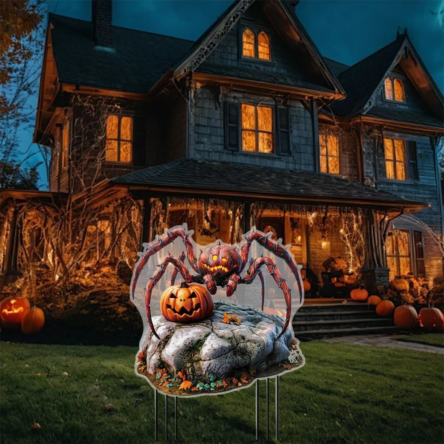 Is Customized Spooky Halloween Garden Stakes Ghost Bat