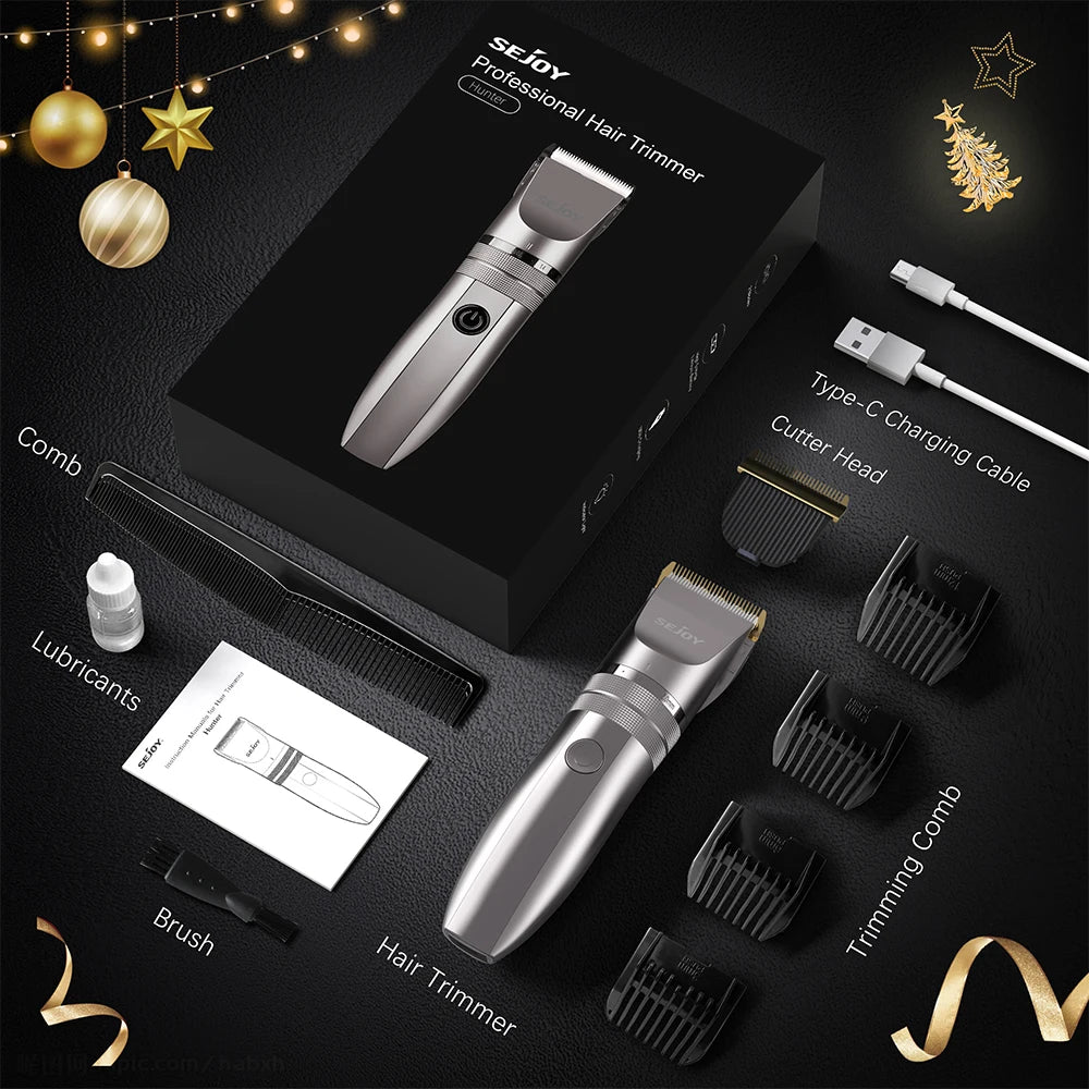 Sejoy Hair Trimmer for Men Cordless Rechargeable Electric Clipper