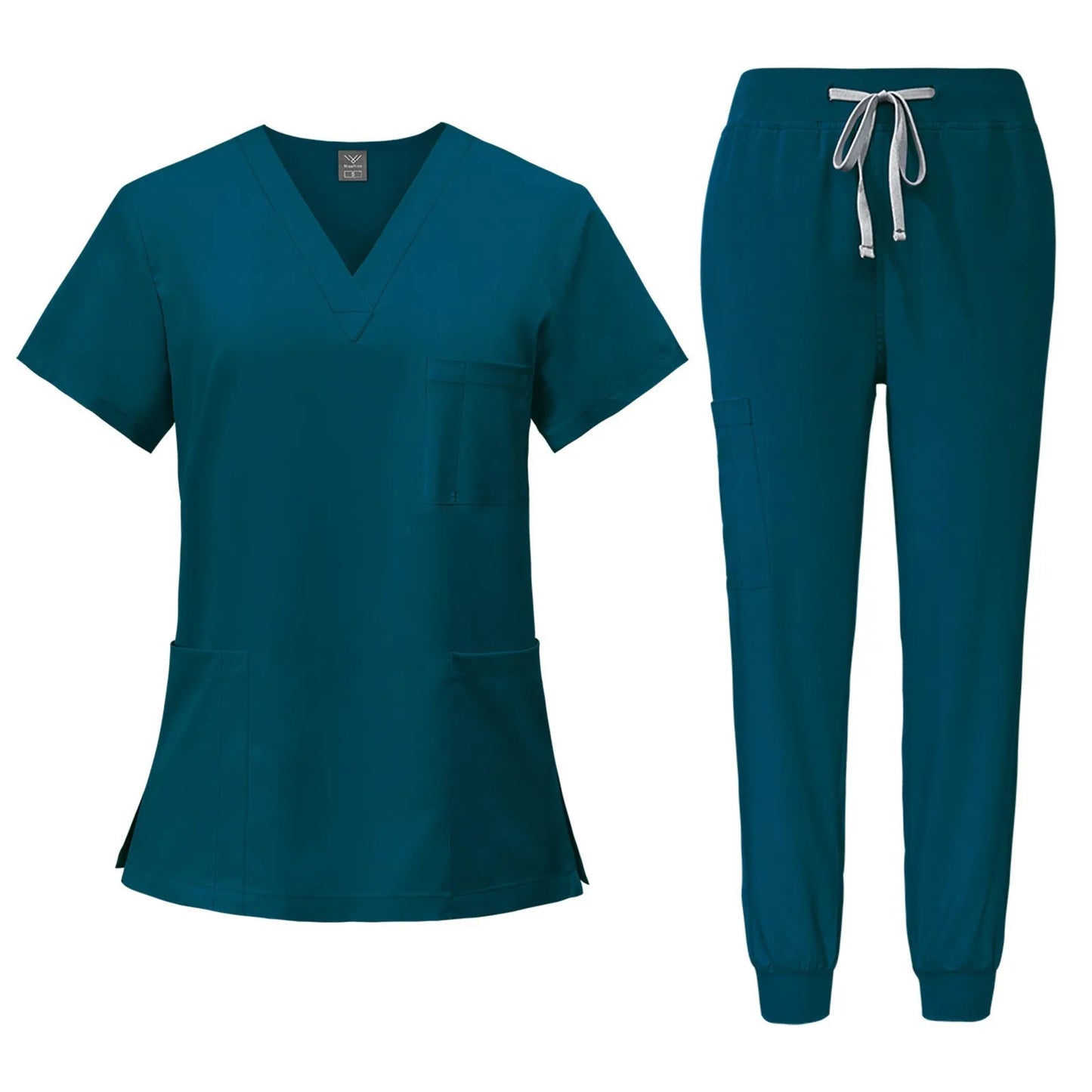 Eillysevens Women Quick Dry Nurse Uniform V Neck Set