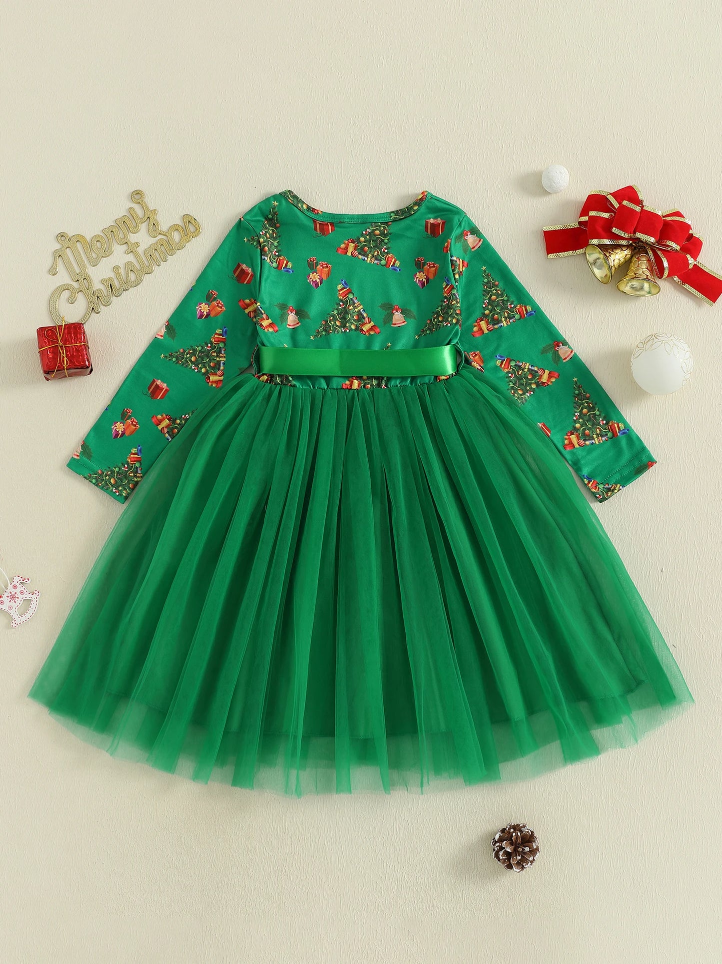 Girls Princess Christmas Dress with Sparkling Sequins and Tulle Skirt Perfect for Birthday Party or Wedding Celebration