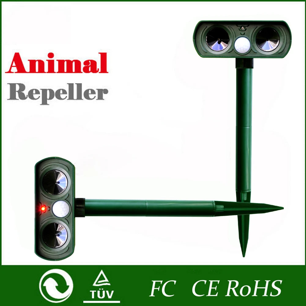 Hign-concerned Ultrasonic Solar Powered Animal Deterrent