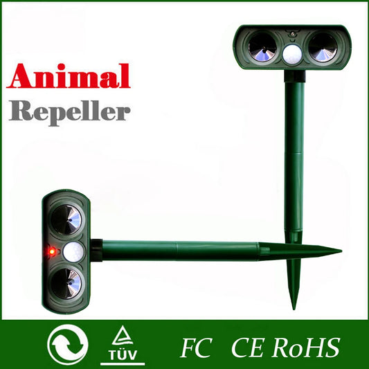 Hign-concerned Ultrasonic Solar Powered Animal Deterrent