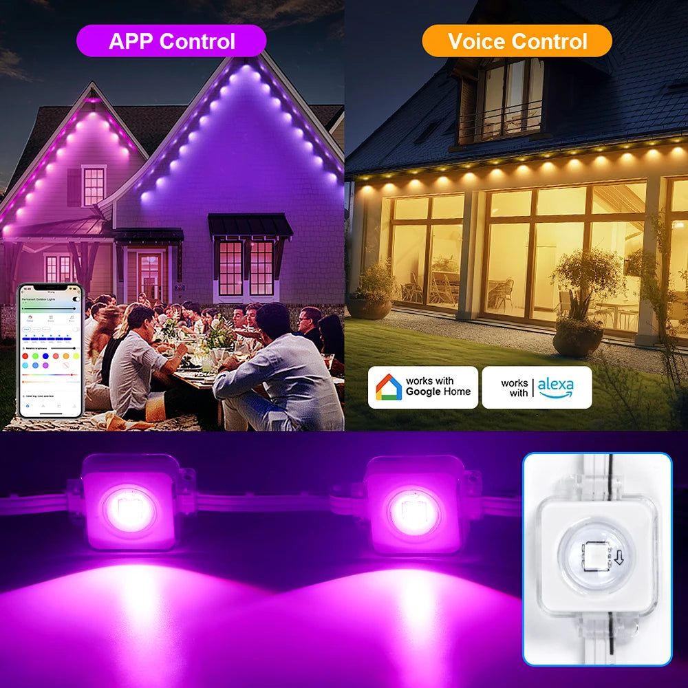 Aiopp Smart RGB Northern Lights Outdoor String Lights IP68