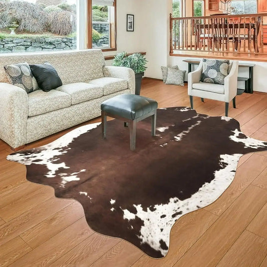 LochasCN American Style Animal Print Faux Fur Rug Decor
