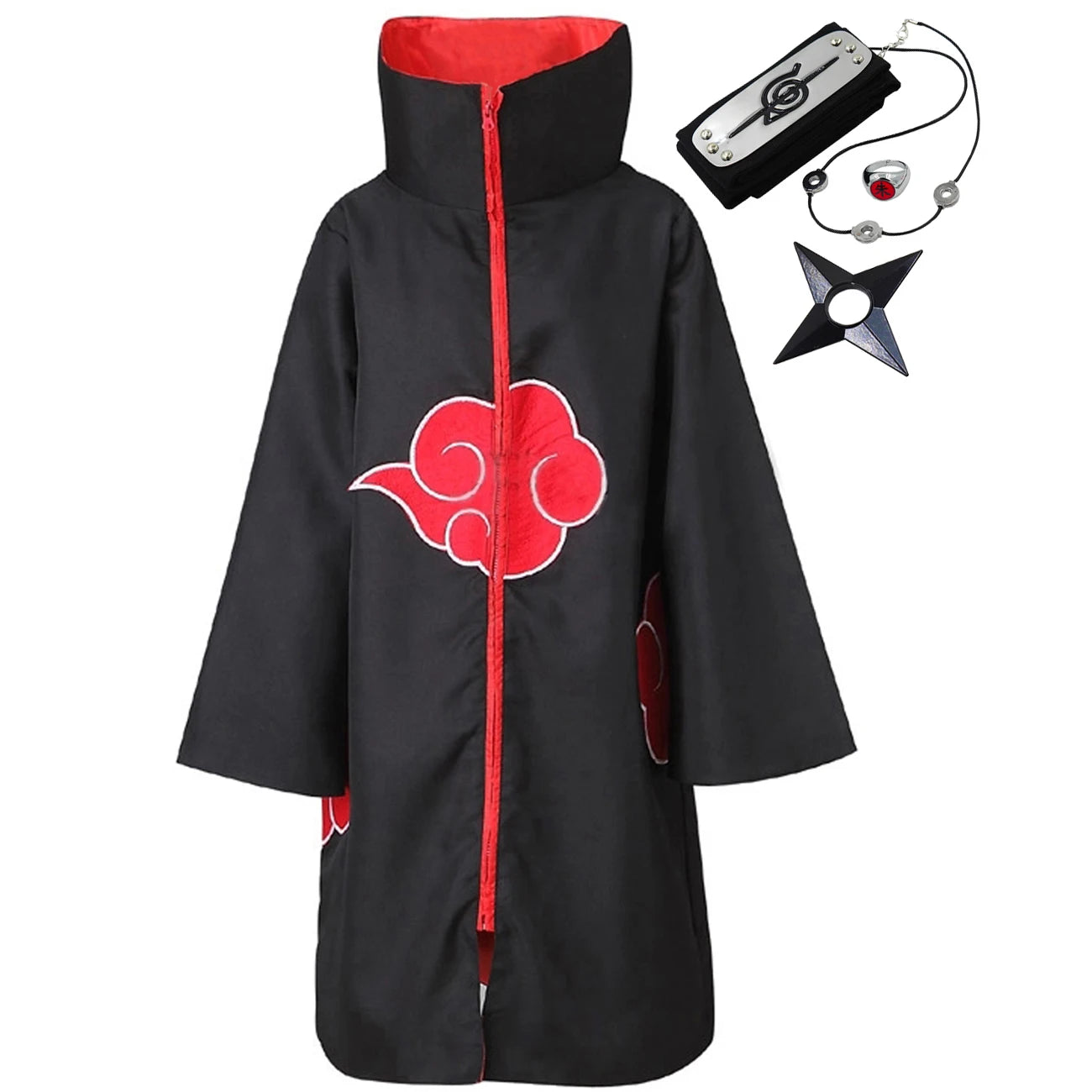 Zhejiang Akatsuki Itachi Cloak Costume For Adults And Kids