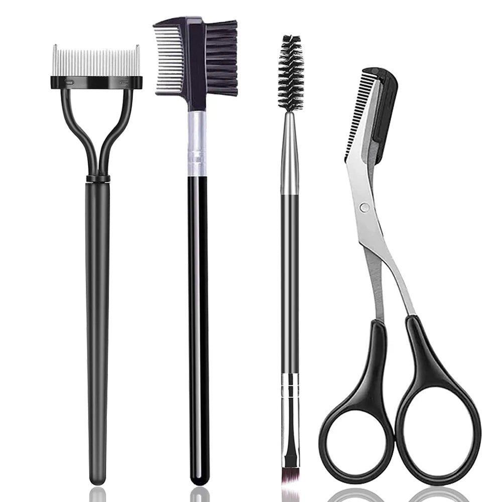 Comb 3/5PCS Eyebrow Brush Set Eyelash Lash Separator Tool Professional Eye Makeup Tools With Eyebrow Trimmer Scissor For Woman