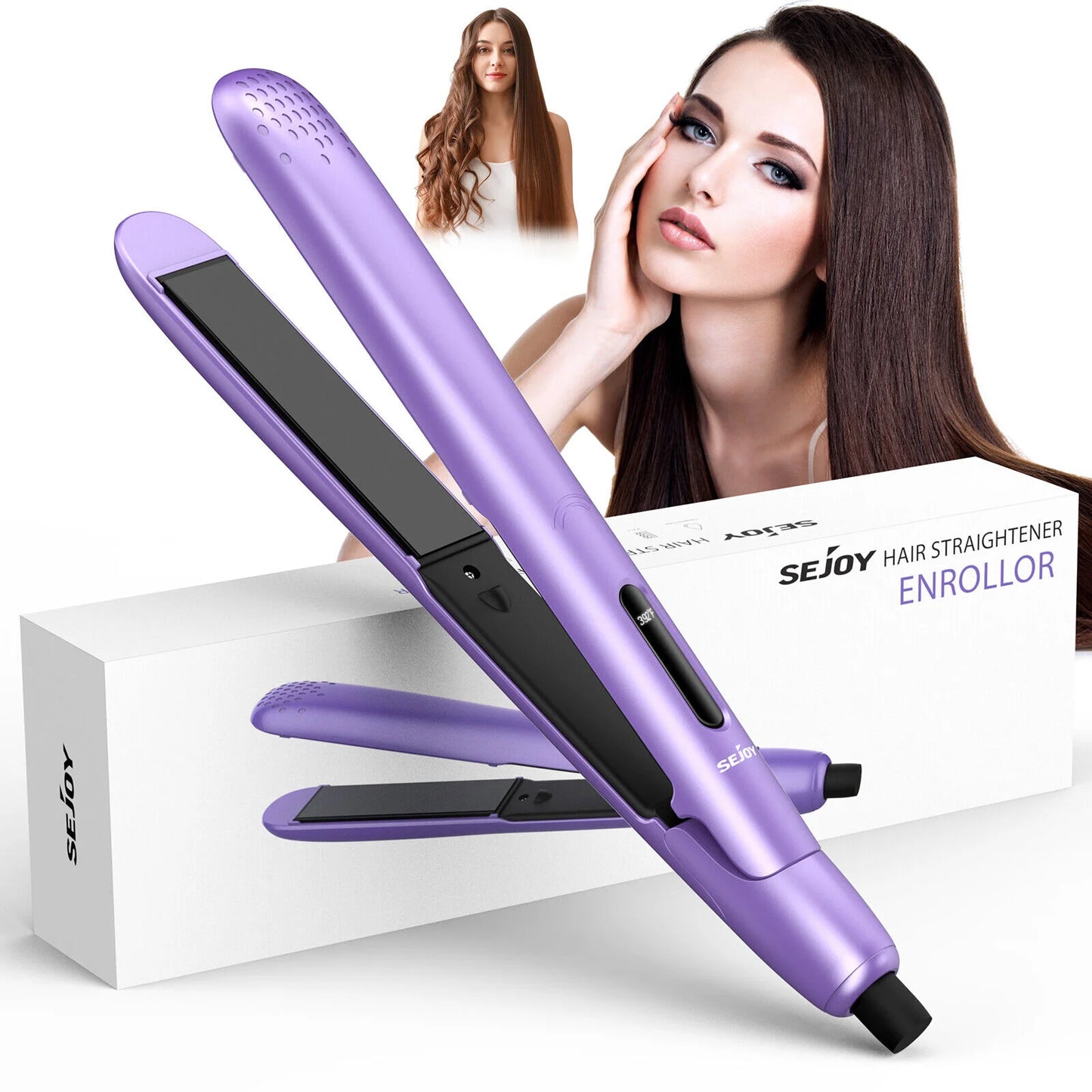 Sejoy 2 In 1 Hair Curler And Straightener Ceramic Heating