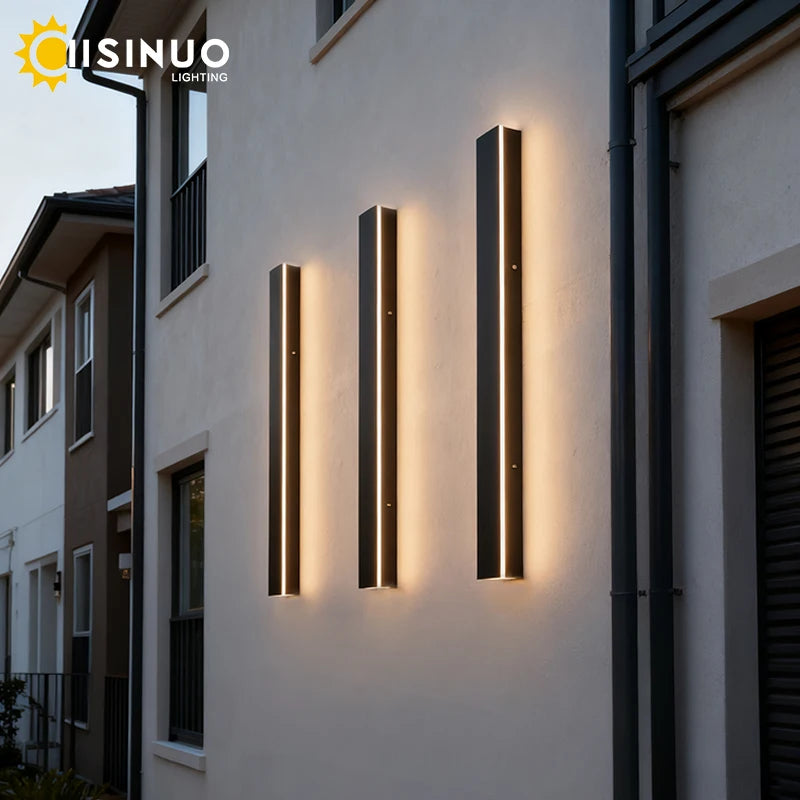 Outdoor Porch Wall Light 10%-100% Smart Triac Dimming Garden Corridor Lighting IP67 Waterproof Sconce Rust-Proof Stainless Steel
