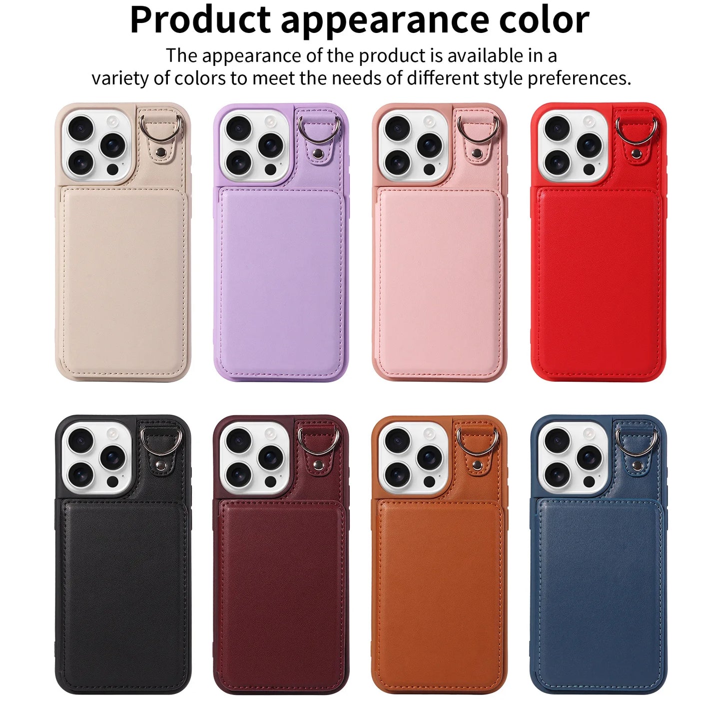 Compatible Apple Crossbody RFID Blocking Card Holder Wallet