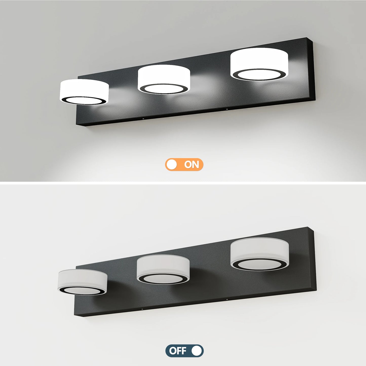 Arlgsite LED Modern Vanity Lights 3 Light Bathroom Fixture