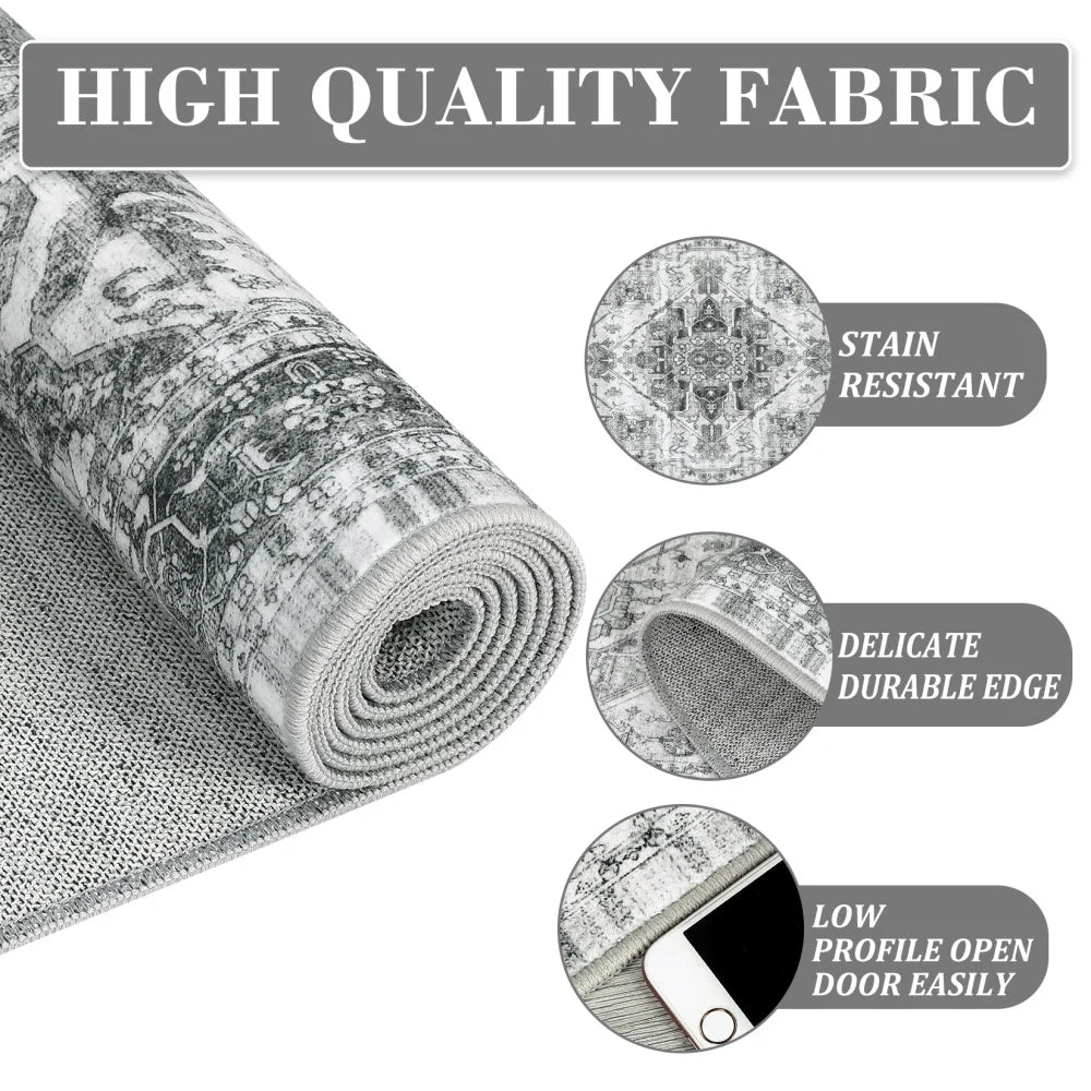 HobbyLane Washable Hallway Runner Rug Non Slip Floor Carpet