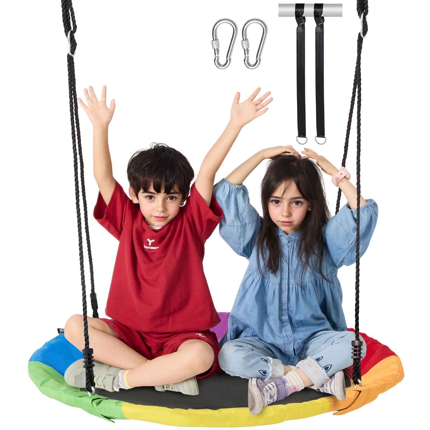SucceBuy Saucer Tree Swing 750lbs Capacity For Kids Outdoor