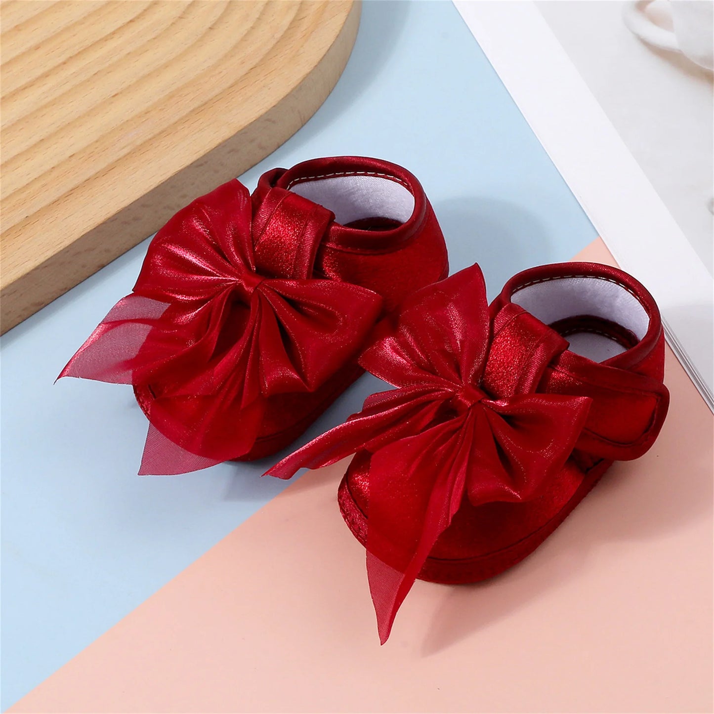 CN Guangdong Sparkly Mary Jane First Walkers Shoes With Bow