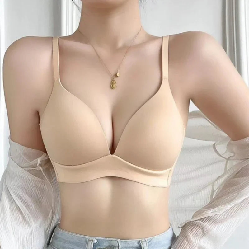 Fenlandwell Seamless Push Up Bras Three Quarter Cup Women Nonwire
