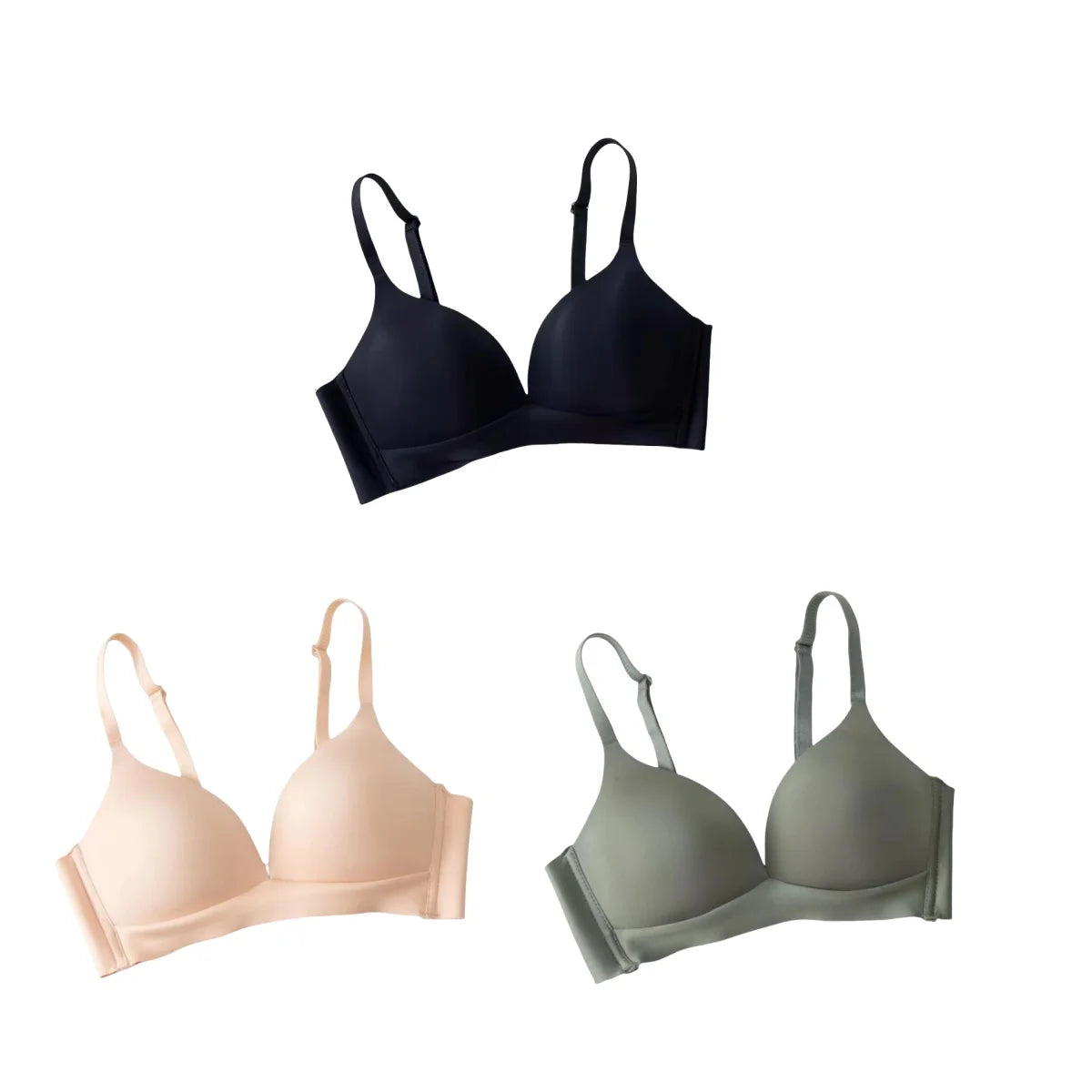 Fenlandwell Seamless Push Up Bras Three Quarter Cup Women Nonwire