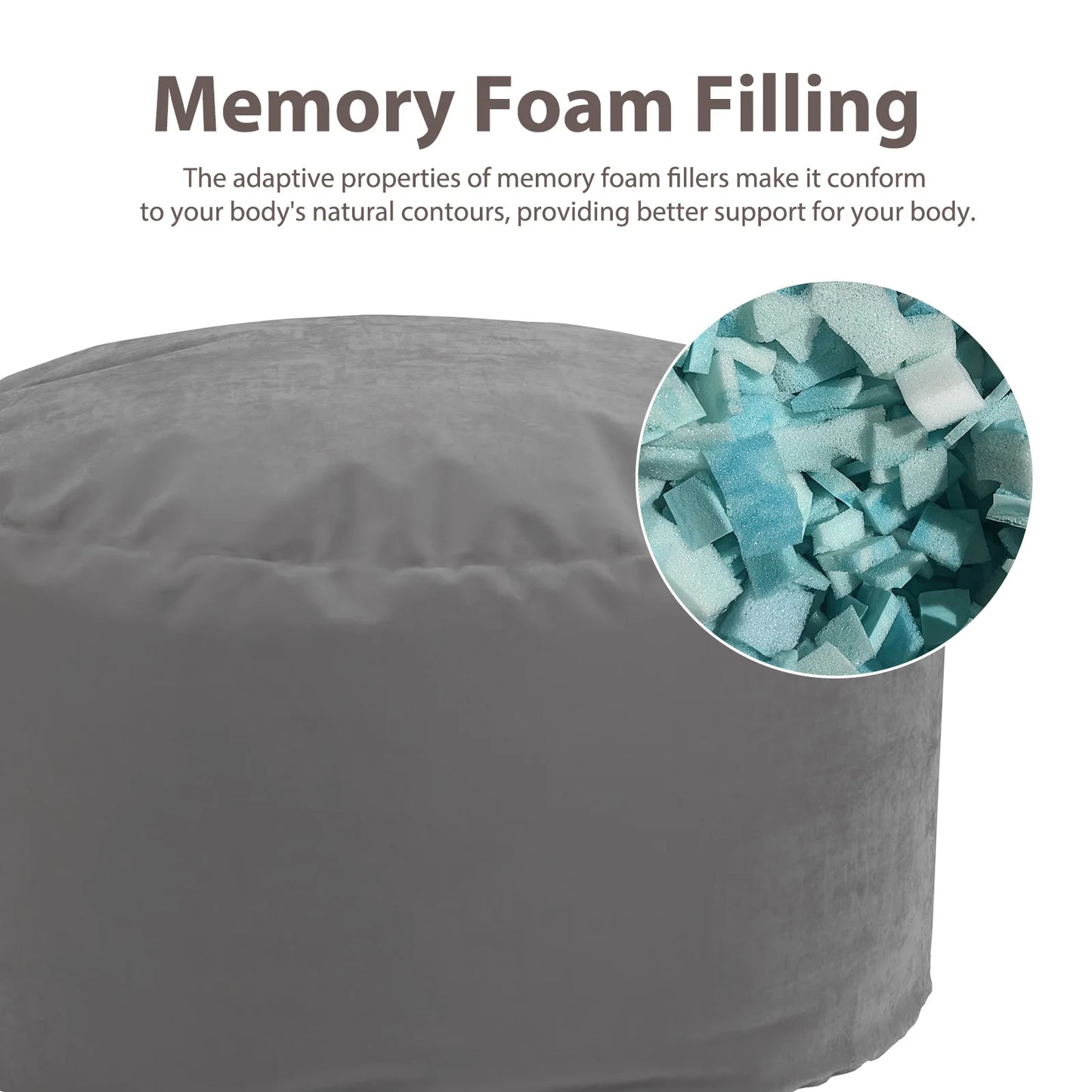 For The Number JHK Bean Bag Chair With Removable Washable Cover For Living Room