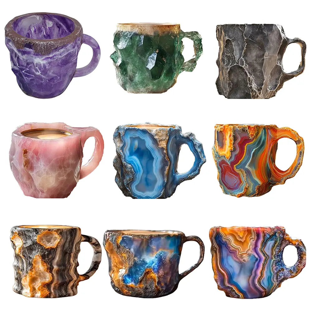 Hign-concerned Mineral Crystal Mug Coffee Cup Gift Set