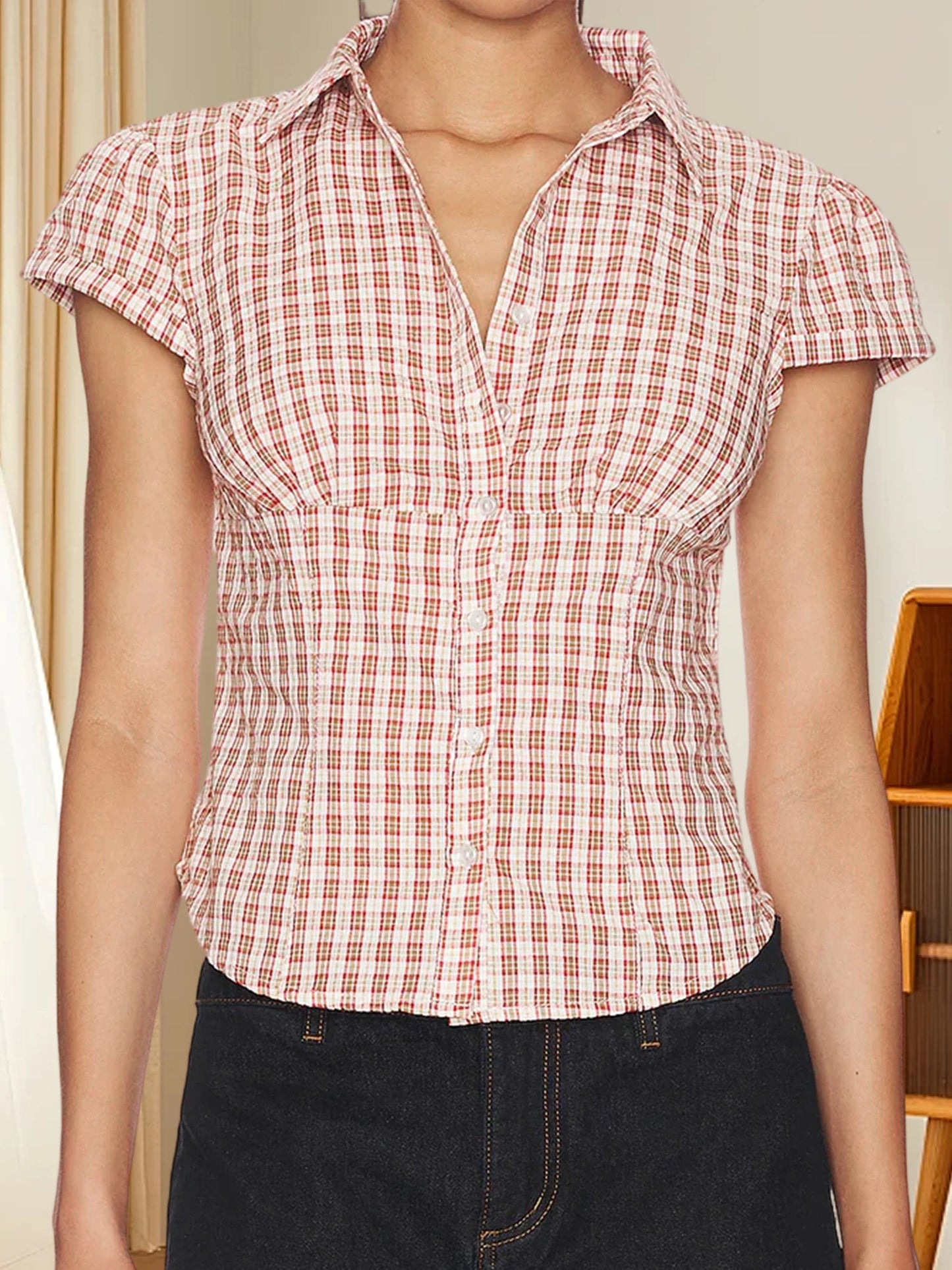 Women Floral Print Blouse V-Neck Sleeveless Tank Top with Ruffle Hem for Chic Summer Style and Weekend Outings