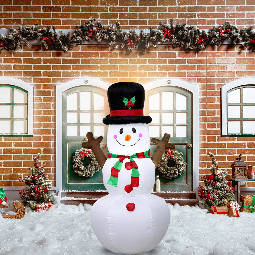 Alloet Inflatable Illuminated Snowman Ornament With LED Light Christmas Decorations