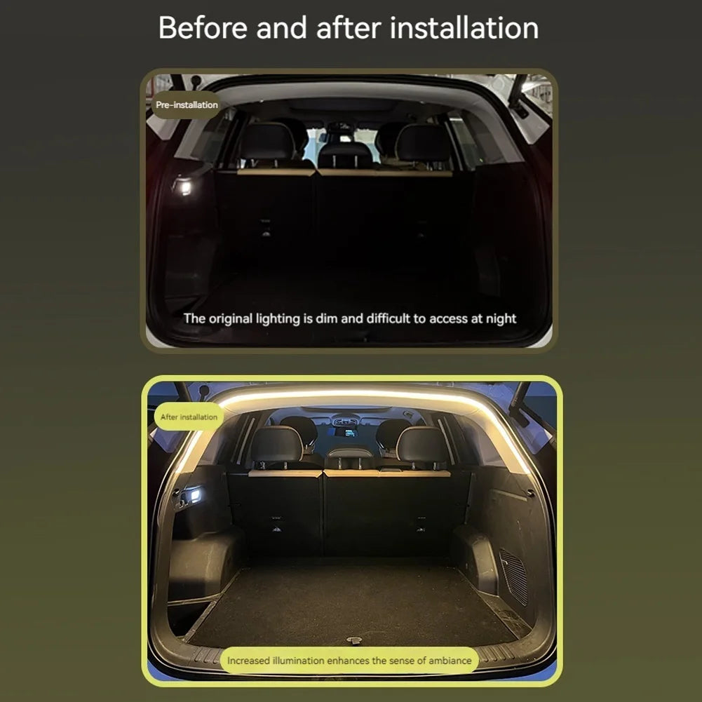 LED Automatic Tail Box Light Multifunction Auto Sensor Tail Light Strip Atmosphere Light Strip for Sedan SUV Hatchback Pickup