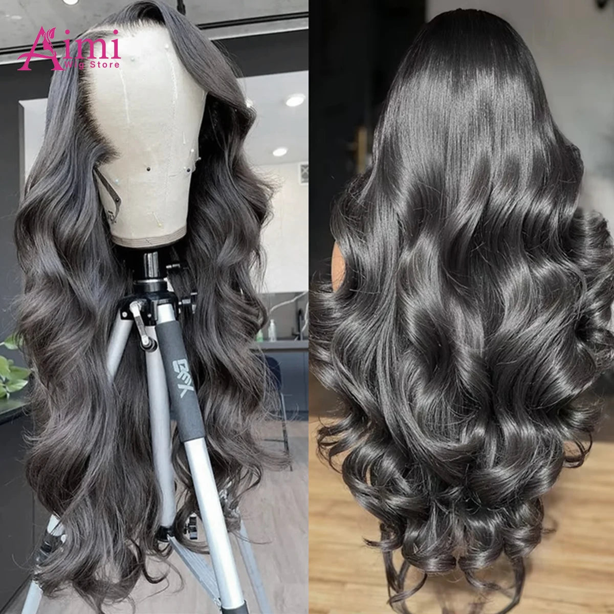 30 40 Inch Body Wave Human Hair Wigs 200 Density 13x4 13x6 Hd Transparent Lace Frontal Wig Preplucked Brazilian Human Hair Wigs