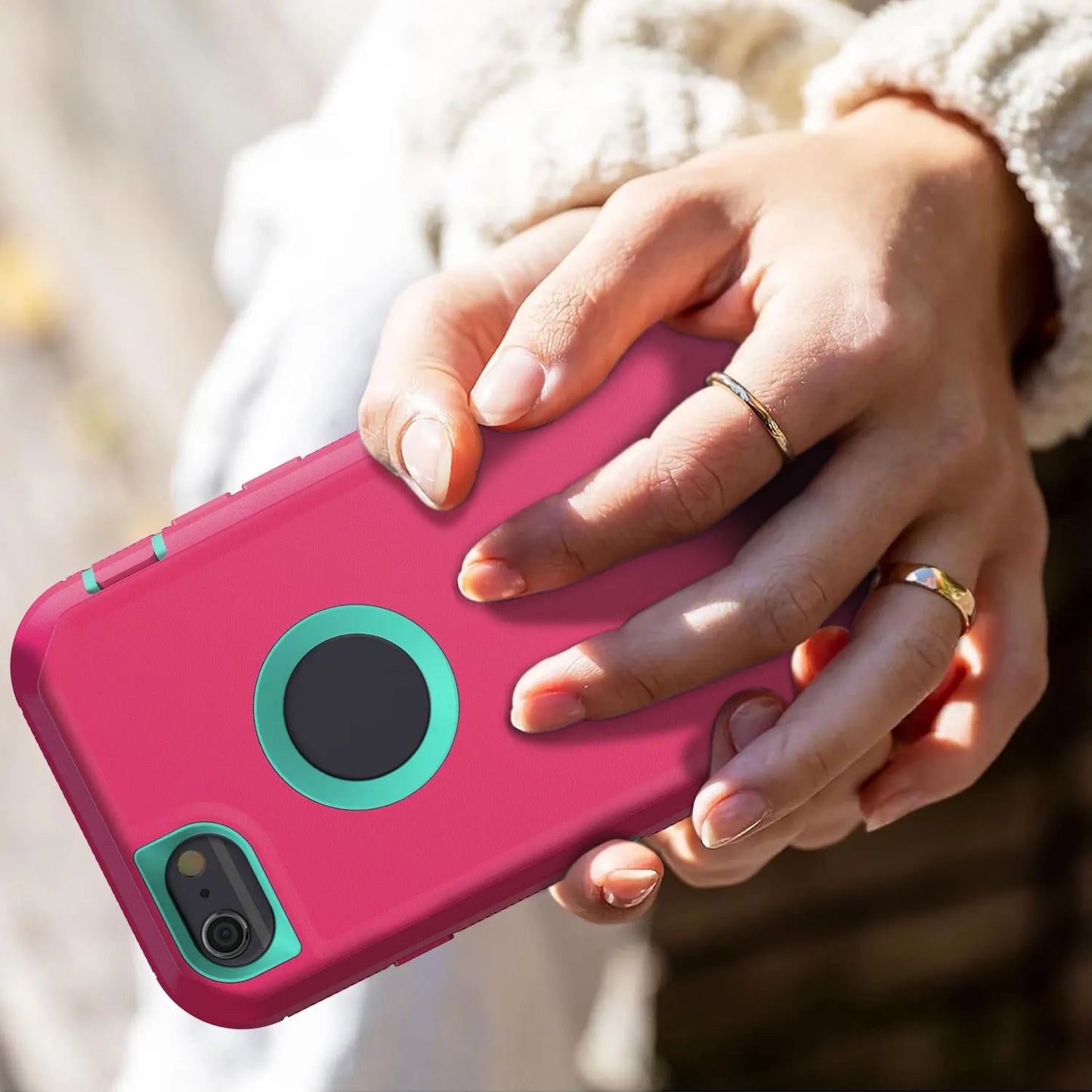 Design iPhone 6/6s Shockproof Case with Tempered Glass