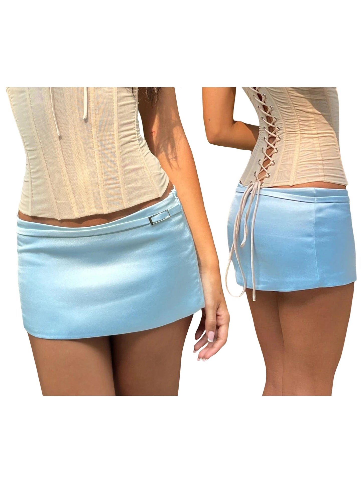 Women s Bodycon Mini Skirt Sexy Low Waist  Fit Clubwear Bottoms for Summer Parties and Nights Out