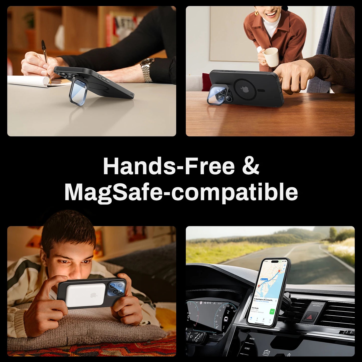 MagSafe Magnetic Case for iPhone 14 15 Series with Stand