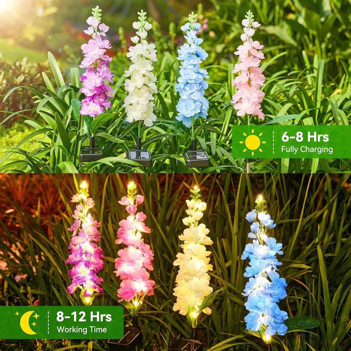 KPSTEK Solar Garden Lights 36 LEDs Outdoor Flower Lights