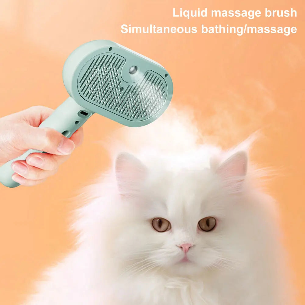 Shunmaii Three in 1 Cat Steam Brush Grooming Tool Pro