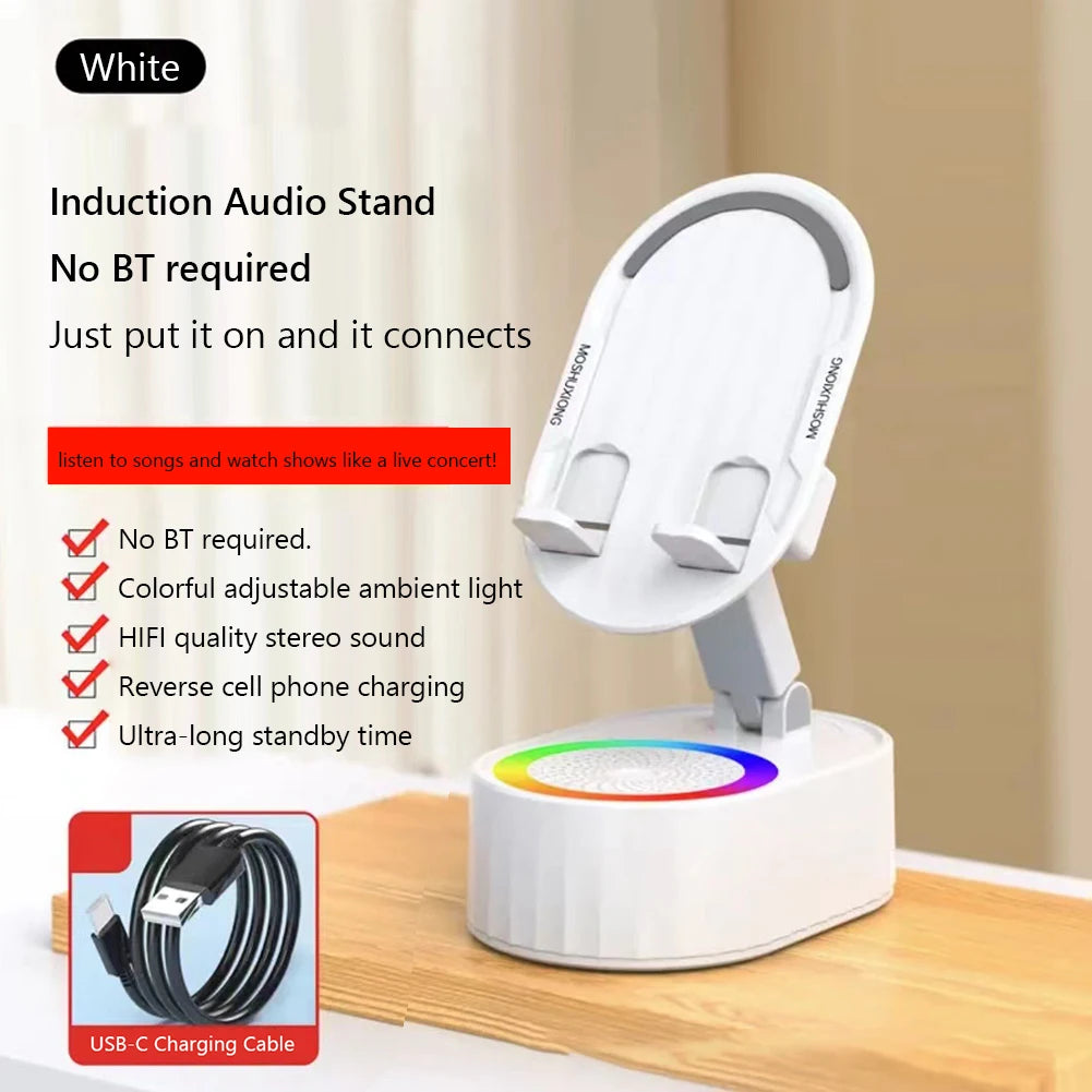 ALLOYSEED Phone Stand With Powerbank Charger And Speaker