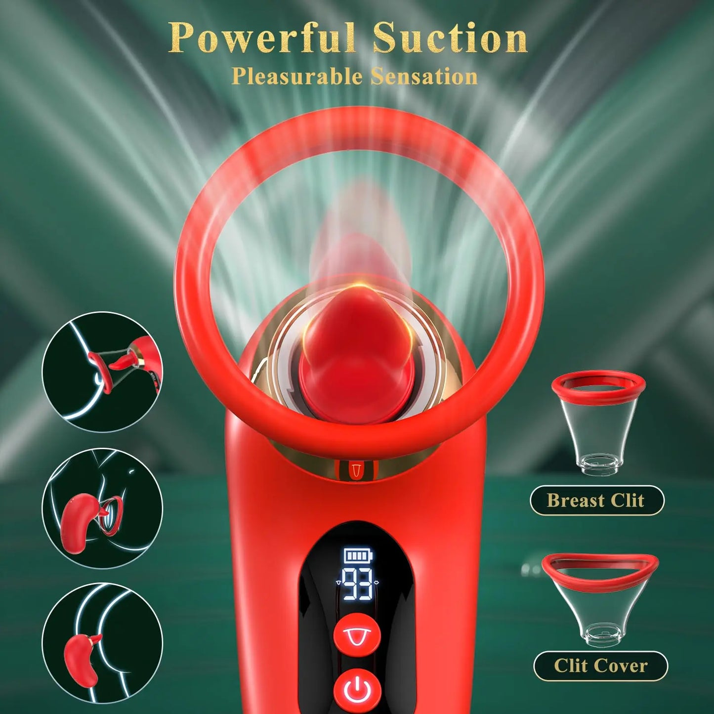 APP Control Clitoral Sucker Vibrator Tongue Licking Nipple Vagina Massager Clit Stimulator Female Masturbation Sex Toy for Women