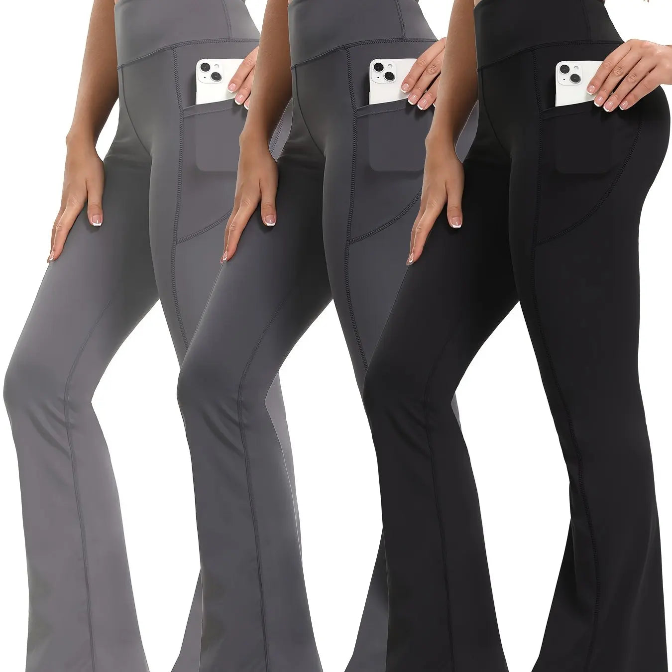 3pcs Set Of Solid Color Buttocks with Curved Lines Fashionable, Sexy, Elegant, And Grand Party Sports Gym Family Essential