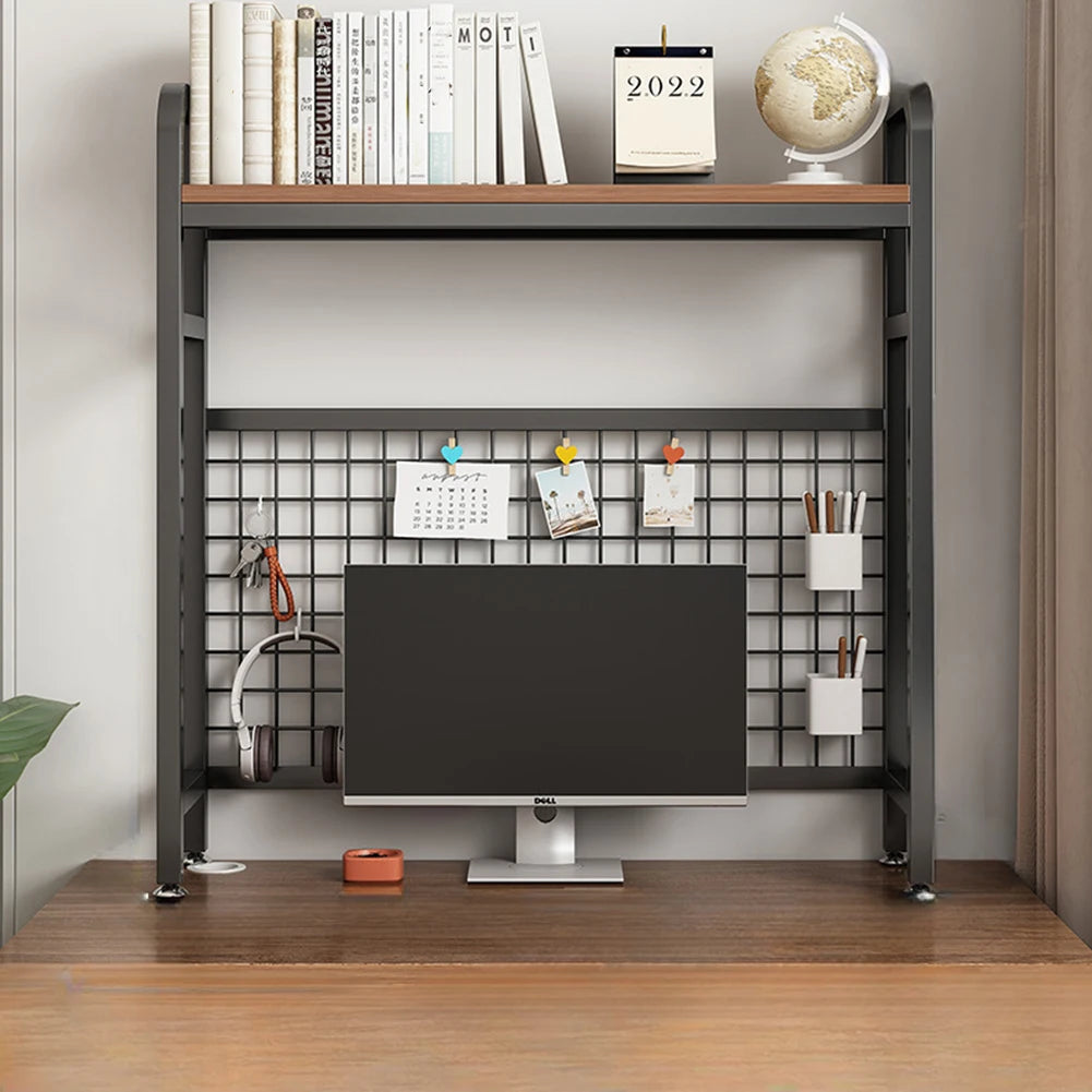 APWIKOGER Multi Layer Bookshelf Storage Organizer With Grid Hole Board