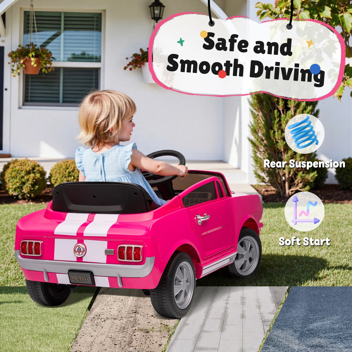 JoyRacer Shelby GT350 Kids Electric Car 12V 2WD Ride On