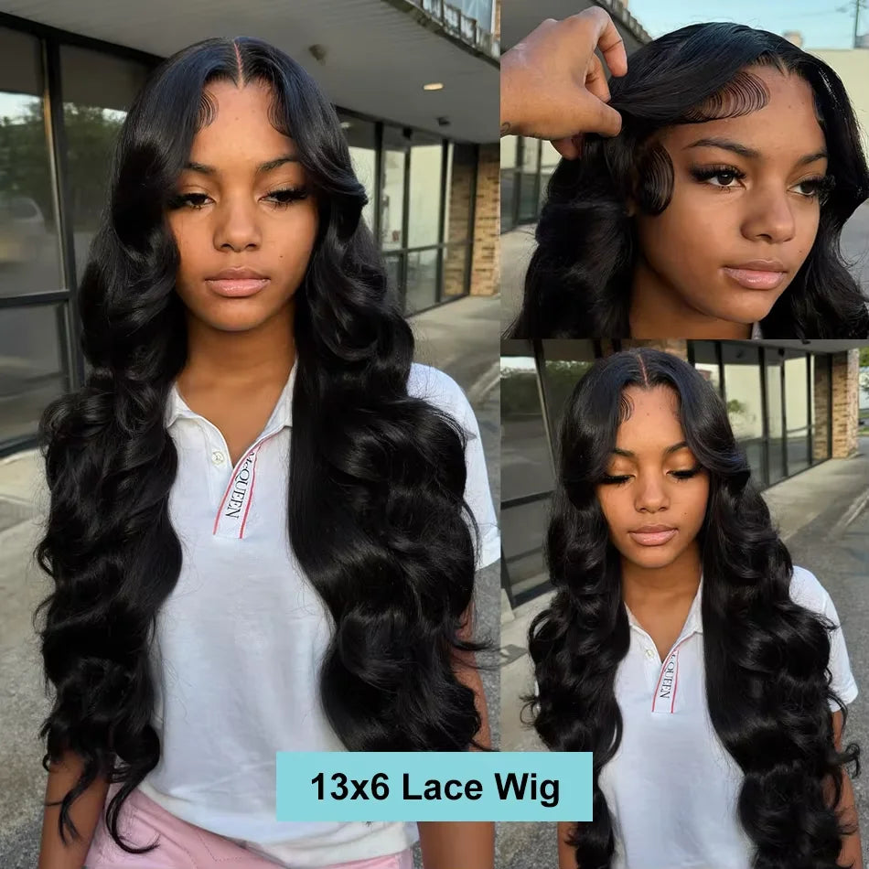 30 40 Inch Body Wave Human Hair Wigs 200 Density 13x4 13x6 Hd Transparent Lace Frontal Wig Preplucked Brazilian Human Hair Wigs