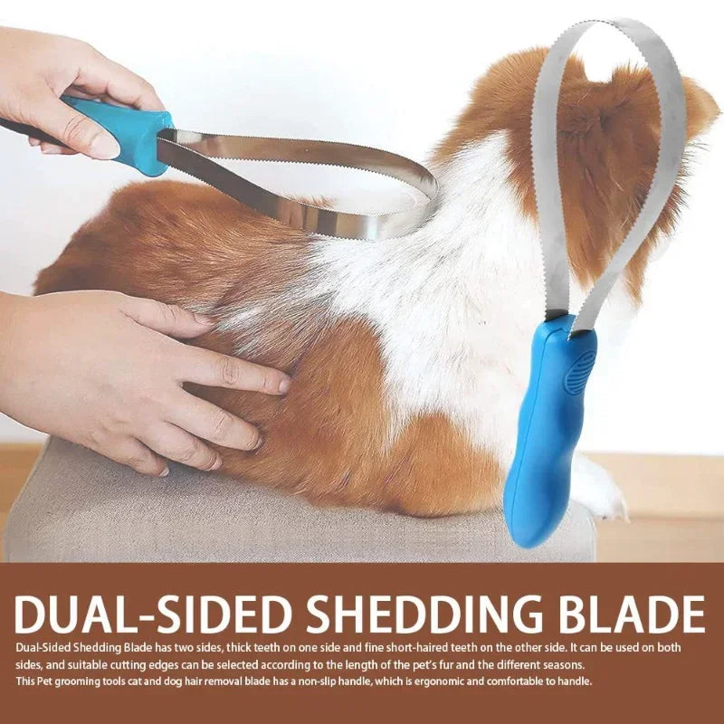 Stainless Steel Pet Horse Shedding Blade Grooming Tool