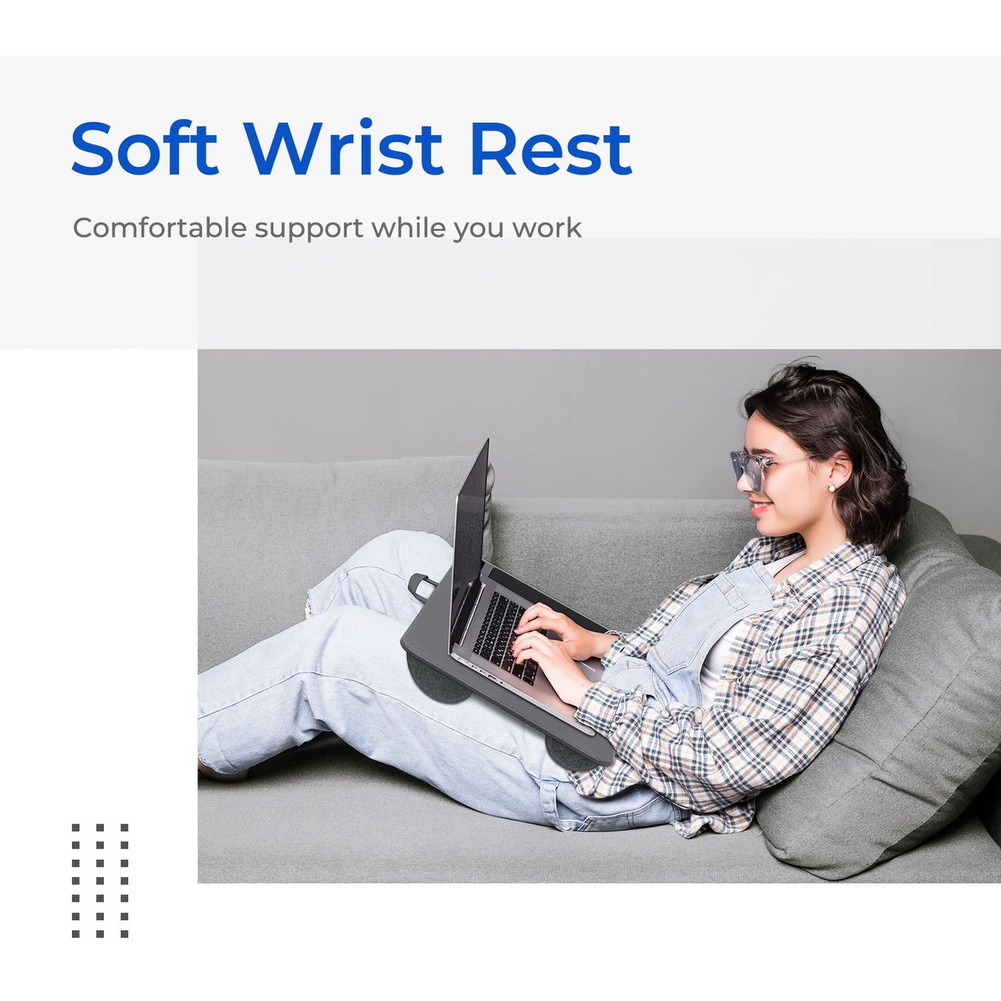 Hignconcerned Lap Desk With Mouse Pad And Phone Holder