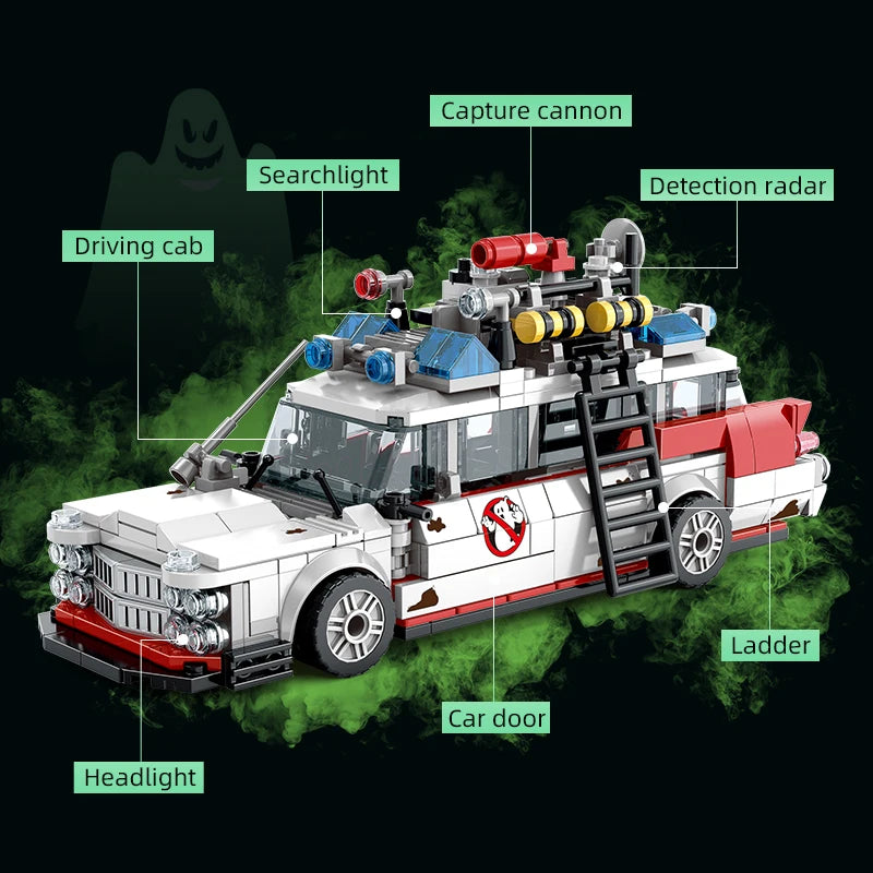Hign-concerned Ghostbusters Ecto 1 Vehicle Building Blocks