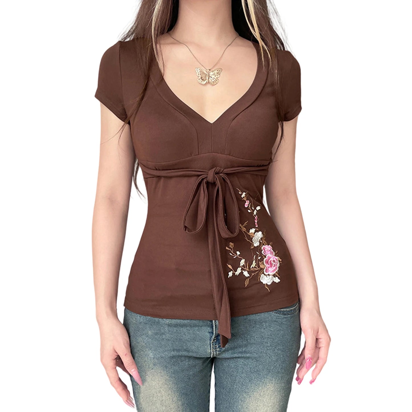 Women s Boho Style Off-Shoulder Ruffle Sleeve Floral Print Blouse Casual Loose Fit Summer Top Beachwear Streetwear