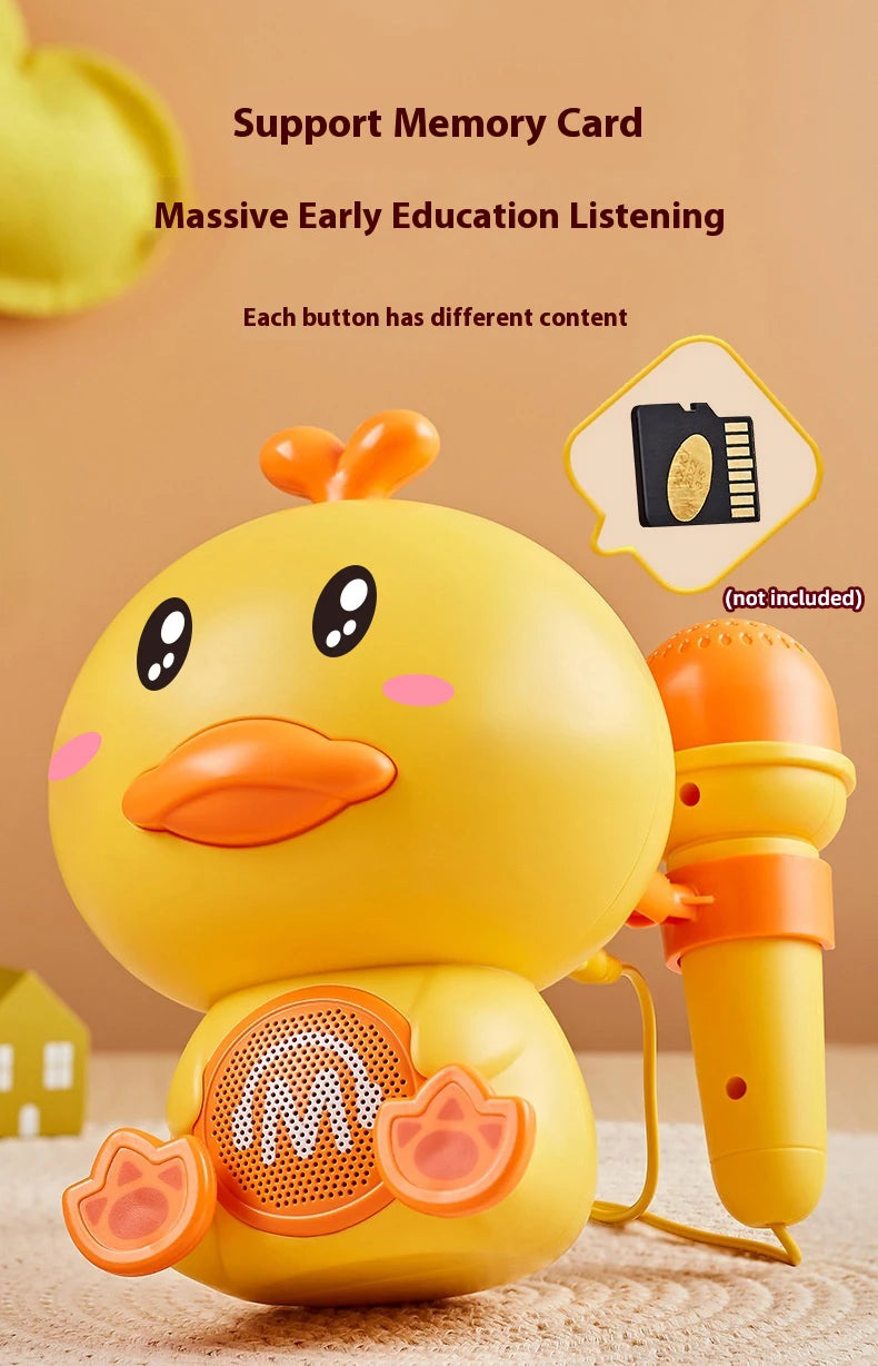 CONUSEA Cute Duck Karaoke Microphone Toy For Kids Playtime