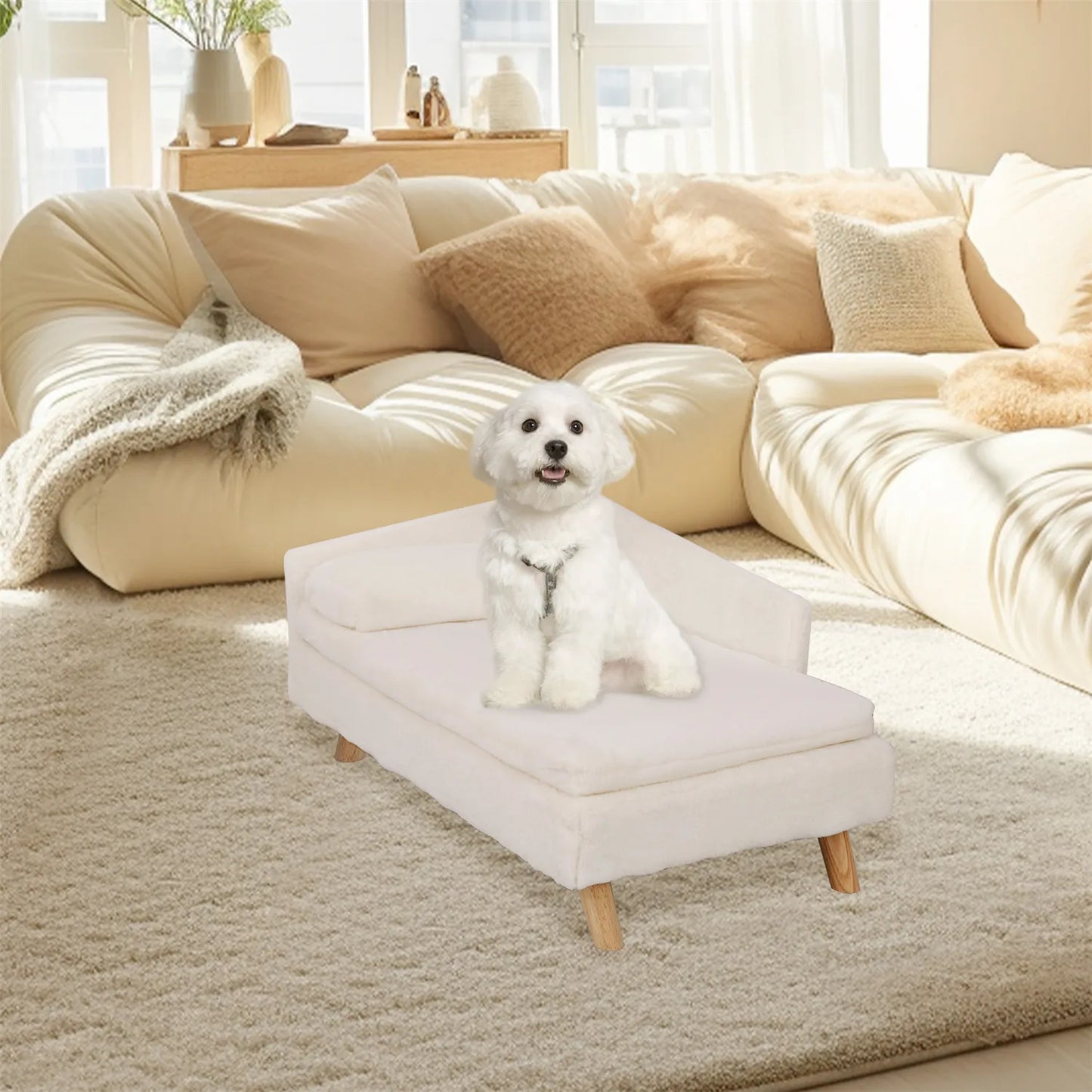 BINGOPAWCN Elevated Pet Bed With Cozy Waterproof Pad