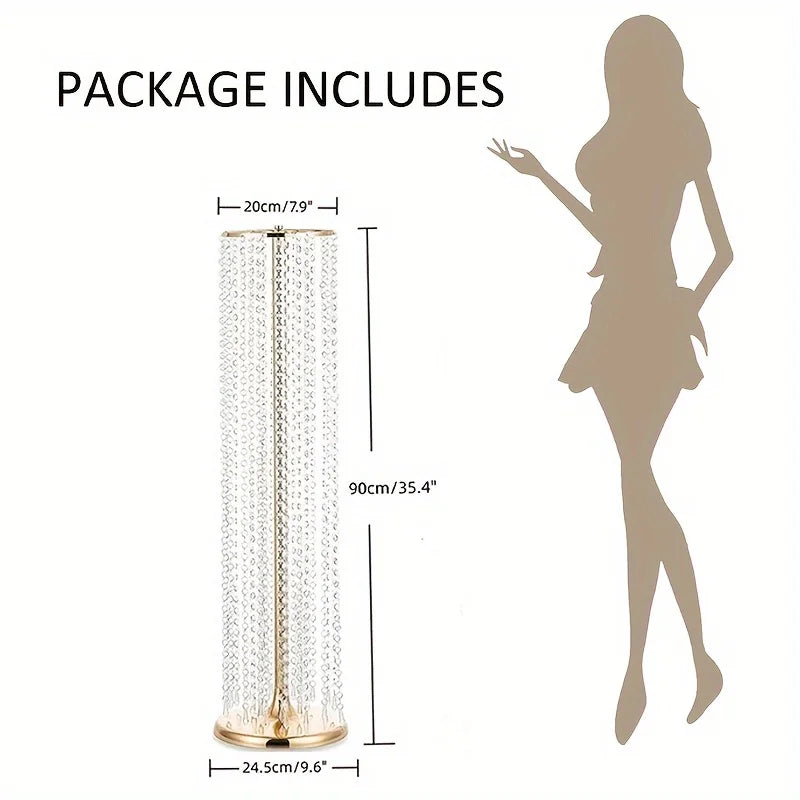 Function Crystal Flower Stand Vases Wedding Centerpiece